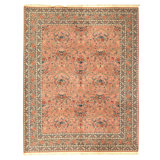 High-Quality Hand-Knotted Rose And Green Area Rug
