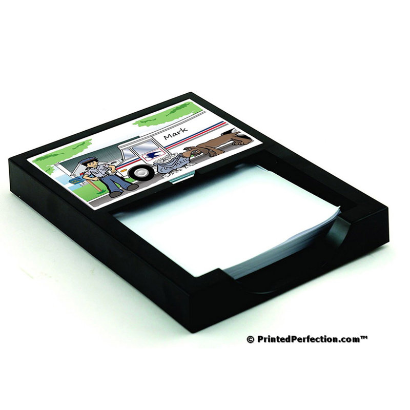 Personalized Postal Delivery Male Memo Holder with 100 Sheets of Memo Paper, Yes