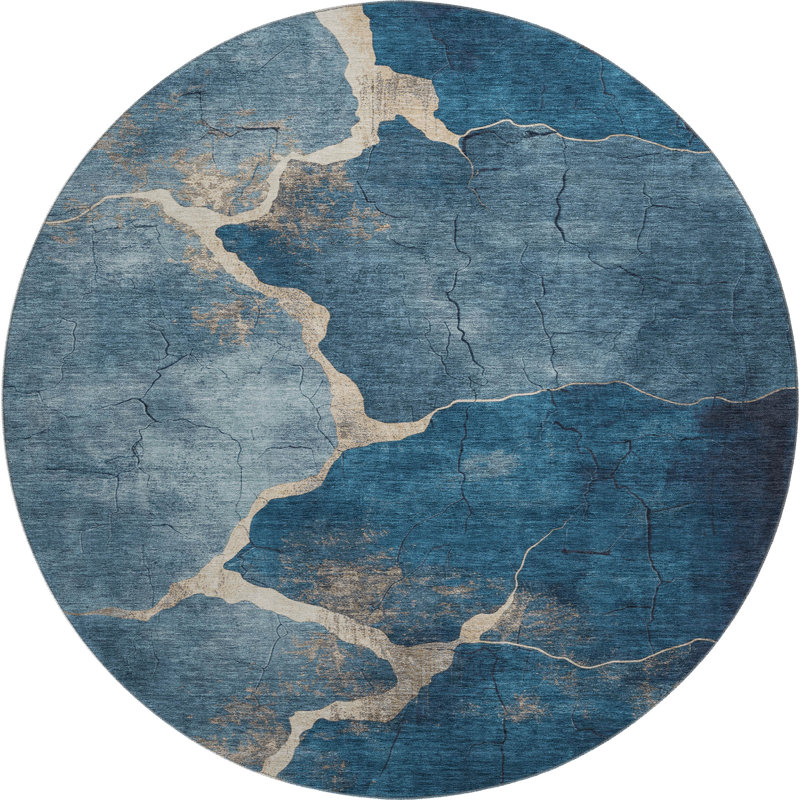 Premium Machine Washable Jakiyra AMF1889 Abstract Rug/AMF1889NA, Round 8'