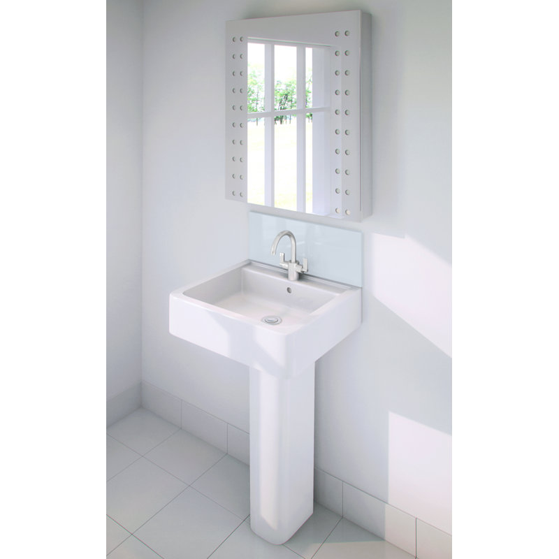 90cm W x 20cm L Glass Peel and Stick Panel, Harborgray