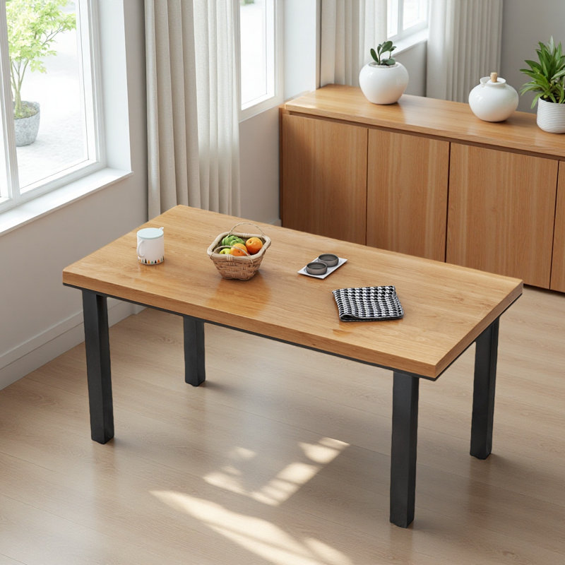 Thickened solid wood rectangular dining table, 29.53"H x 70.87"L x 31.5"W 