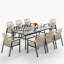 Rectangular 8 - Person 82.7'' L Outdoor Patio Dining Set With 8 Rattan Chairs