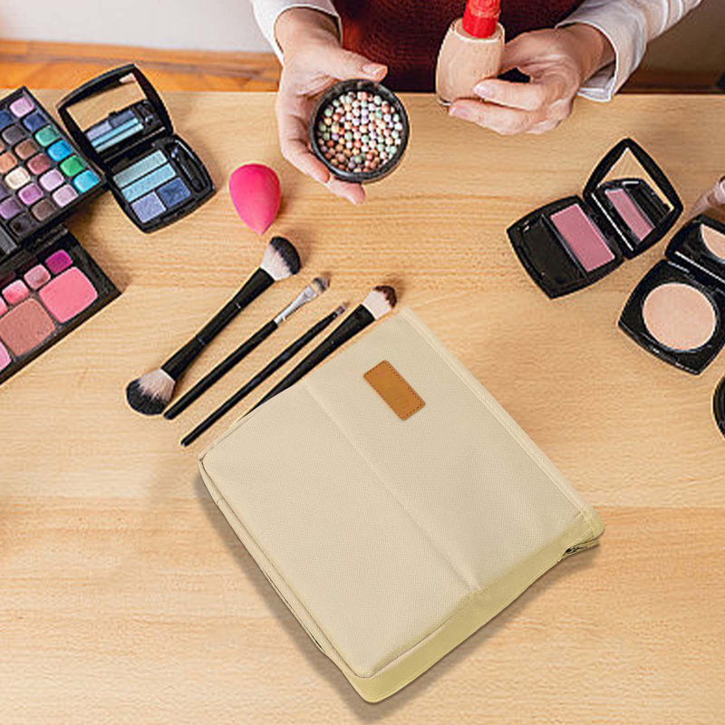 Sac à dos de maquillage portable, Beige