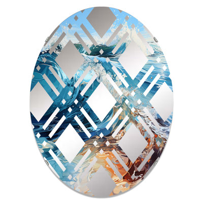 Ocean Charm Vivid Art liquide - Miroir décoratif à carreaux-MIR117229-Ovale