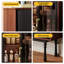 Buffet en bois massif noir et noyer