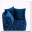 Fauteuil de loisir contemporain rembourré capitonné, bleu marine