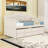Twin Wood Daybed with Twin Trundle and 2 Storage Drawers-113138444
