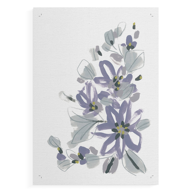 Periwinkle Patch IV -Canvas Print Only - NOT FRAMED, 18" H x 12" W