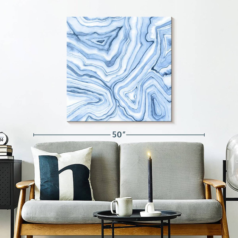 Indigo Agate Avery I, 30" H x 30" W