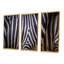 Structure noire et blanche de peau de zèbre - 3 pièces, reproduction sur toile-110439314-110439318