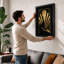 Golden Silhouette Art Deco - Framed Print-656548993-656549237