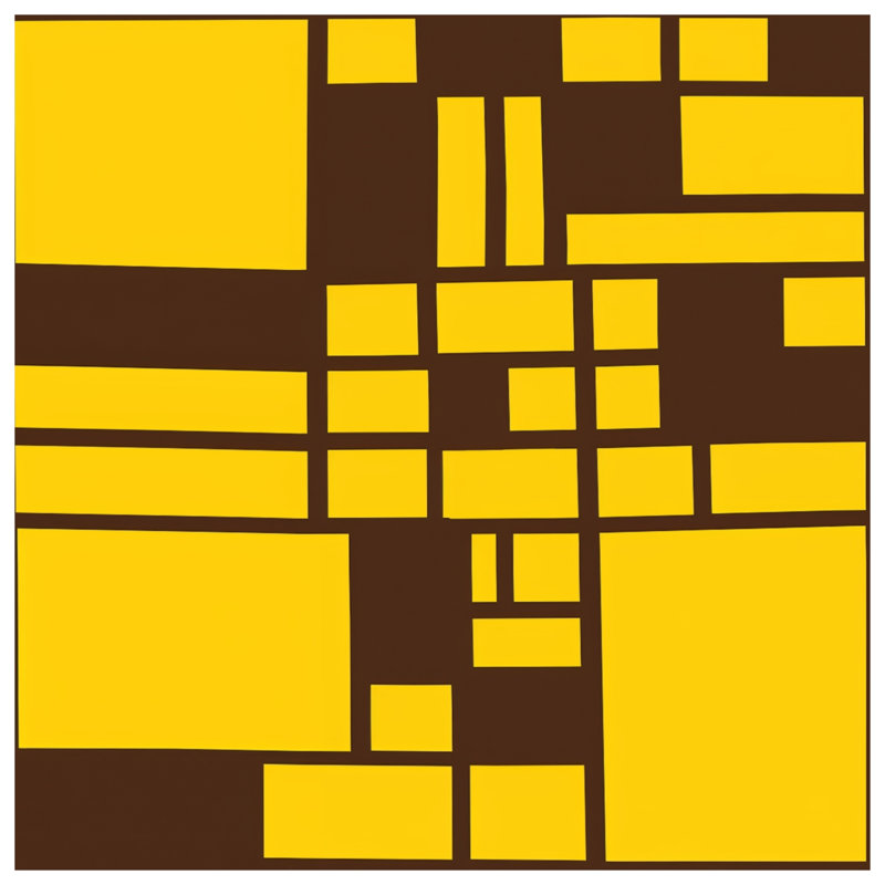 Coussins décoratifs rectangulaires jaunes et brun, 16 x 16 inches