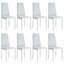 Ensemble de 8 chaises de salle à manger en similicuir commercial-957145497-957145499