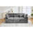 Modern, U-Shaped, Sectional , Movable , Ports, Phone Holder, Lumbar Pillows, Living Room, Grey, Chenille Upholstery, Modular Design Multi-Functional 85.4" With Built-In Charging, And Three Ergonomic-261839651