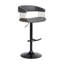 Tabouret de bar pivotant à hauteur réglable avec accoudoirs et base piédestal Demetrik-376710739-373467547
