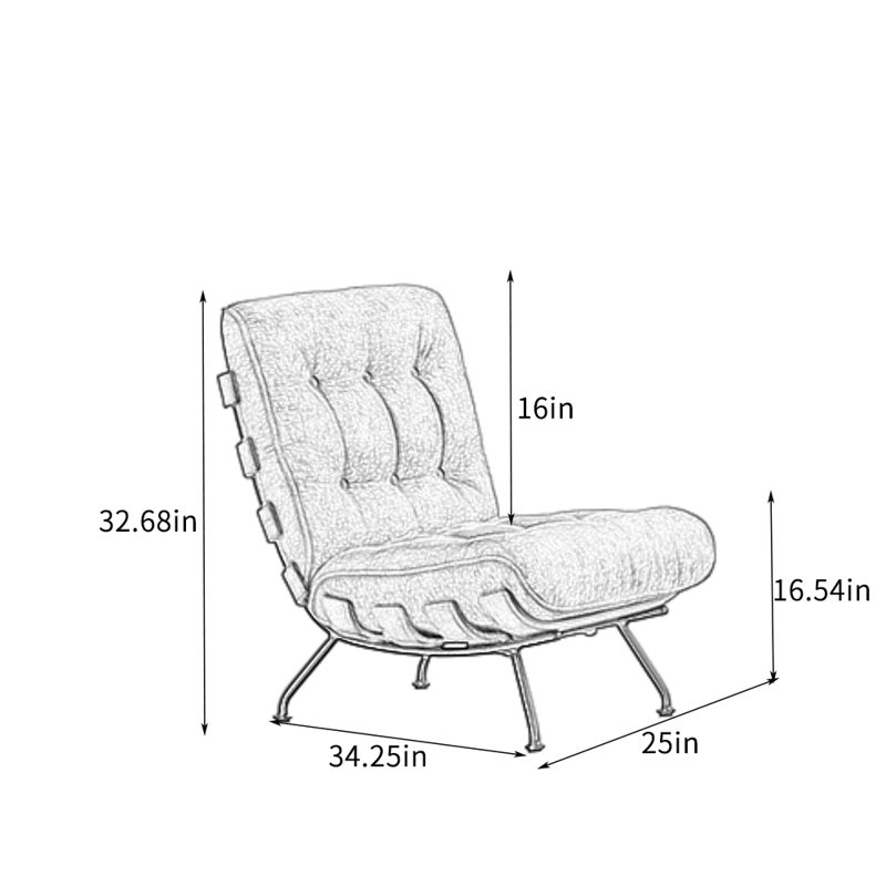 Chaise de loisirs simple rétro., Jaune