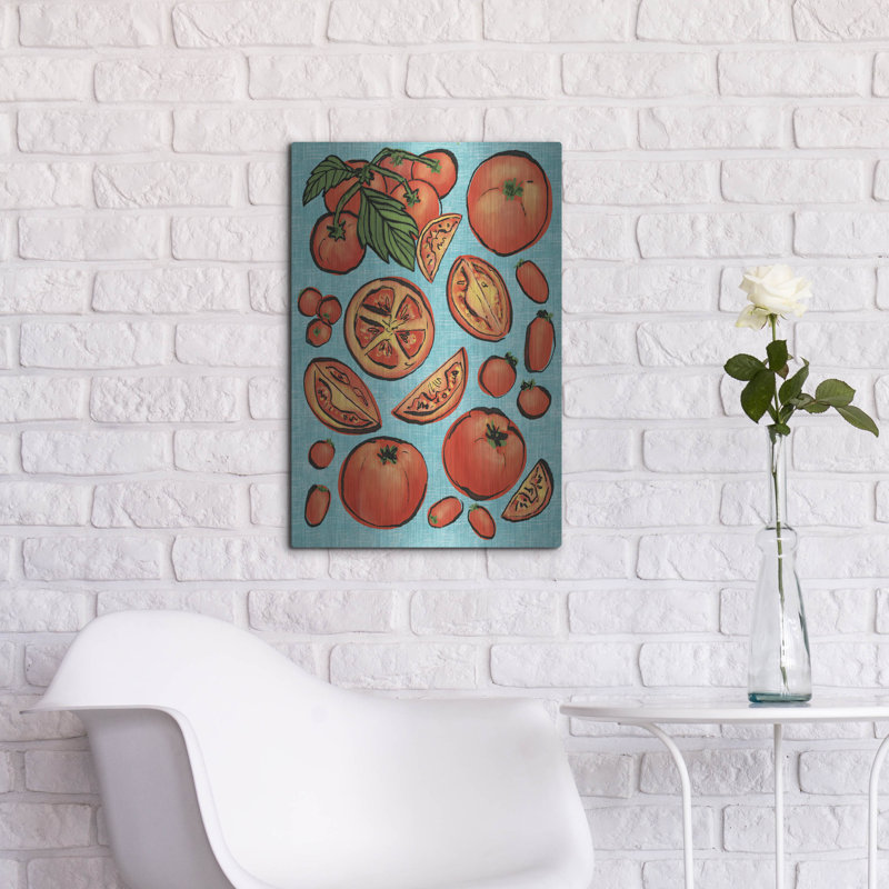  «Tomatoes» par Elizabeth Caldwell, art mural en métal, H 24 po x l 16 po