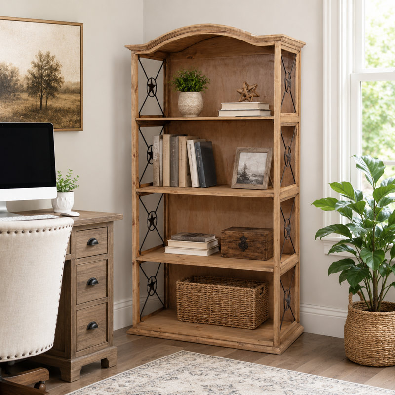 Bibliothèque 40 "avec étoiles en fer Medio, Beige