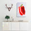 Lone Red Bell Pepper - Wrapped Canvas-56667457
