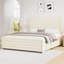 Ensemble de lit plateforme en velours avec 2 tables de chevet Farmhouse-1843481526-1843481525