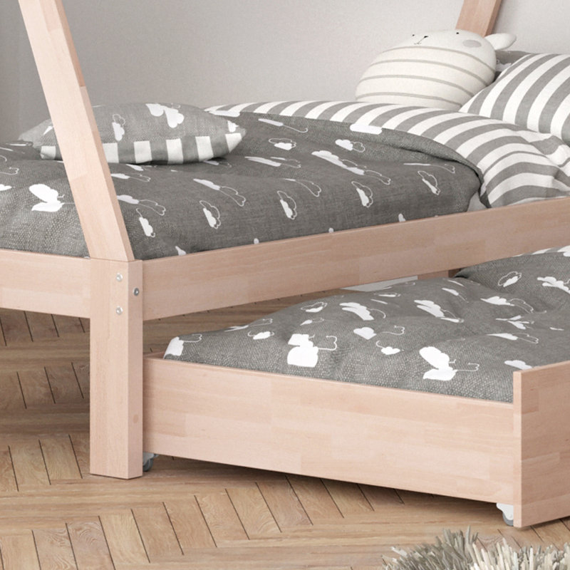 Mallon Standard Tent Beds with Trundle Included, Nature
