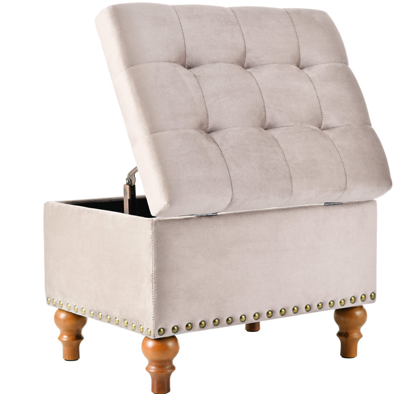 Rose avec revêtement en velours et espace de rangement - Contemporain confortable, Rose