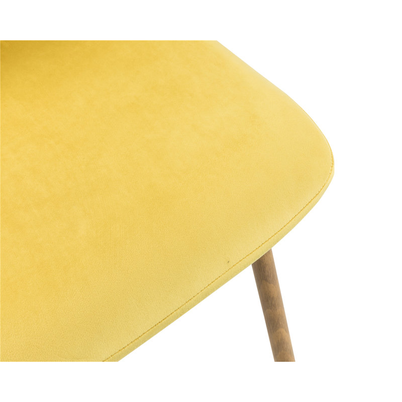 Blessn Upholstered Dining Chair, Yellow