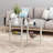 Modern Oval Glass Coffee Table, Transparent 3-Tier Design With Stainless Steel Legs For Living Room | Gift Idea