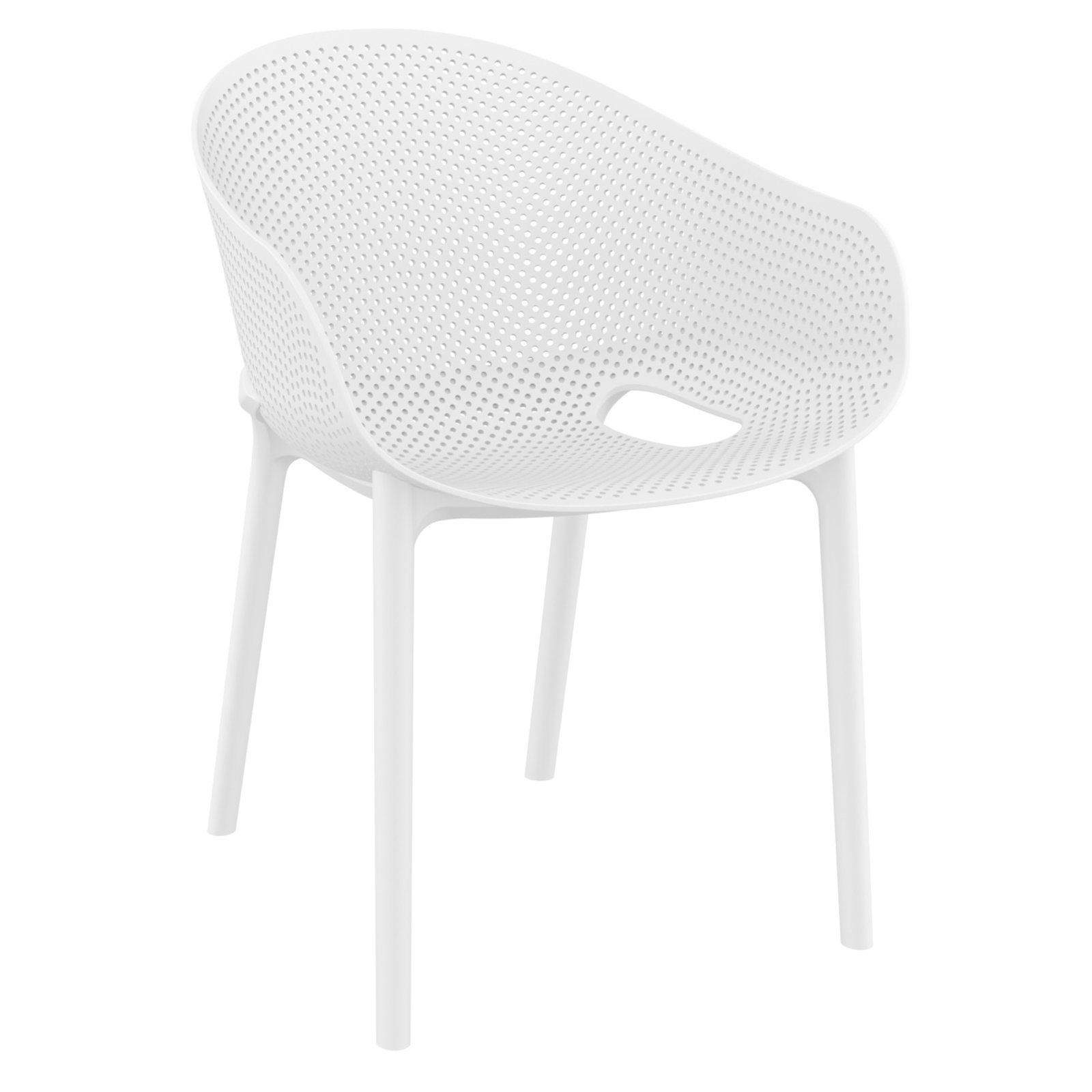 Farrah 24'' Round 2 - Person Bistro Set with Round Stacking Chairs, White