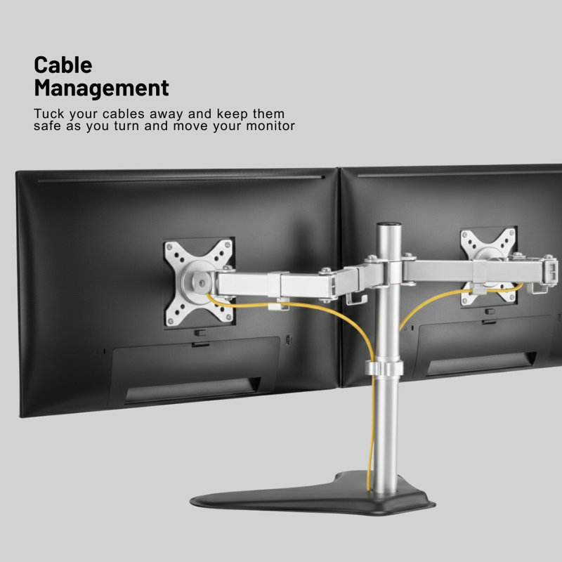 Double bras de moniteur ProMount 10 po à 24 po, peut supporter jusqu'à 17,6 lb