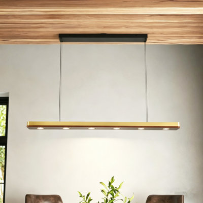 LED Wood Kitchen Island Pendant Light
