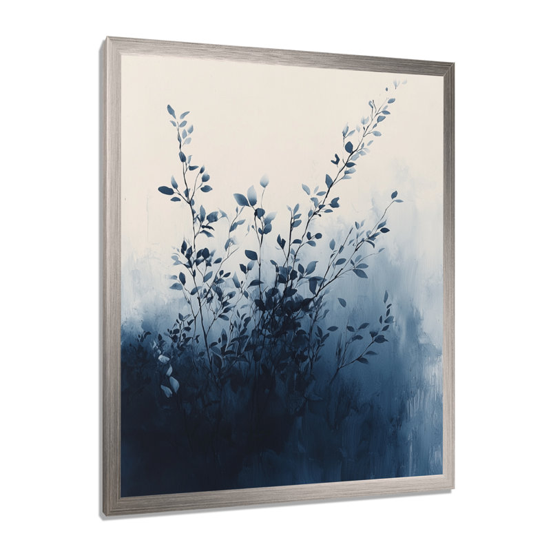 Caravelle - art mural floral, Argent argent, H 32 po x l 24 po, Reproduction encadrée d'une seule photo