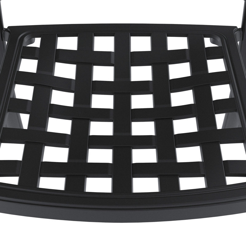 Ensemble de salle à manger 9 pièces en fonte d'aluminium toutes saisons comprenant 2 chaises pivotantes, 6 chaises et une table ovale avec cadre noir