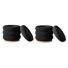 Rosa Modern Storage 360°Swivel Round Ottoman With Solid Wood Base