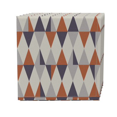 Cotton Twill Geometric Square Napkin