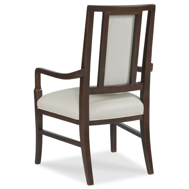 Chaise avec accoudoirs rembourrée Walsh, Espresso, 3152 Lin