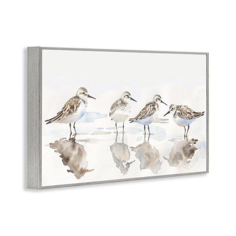  Sandpipers Shore Reflection, estampe numérique par Petal Prints Design, Estampe numérique Farmhouse, H 20 po x l 30 po