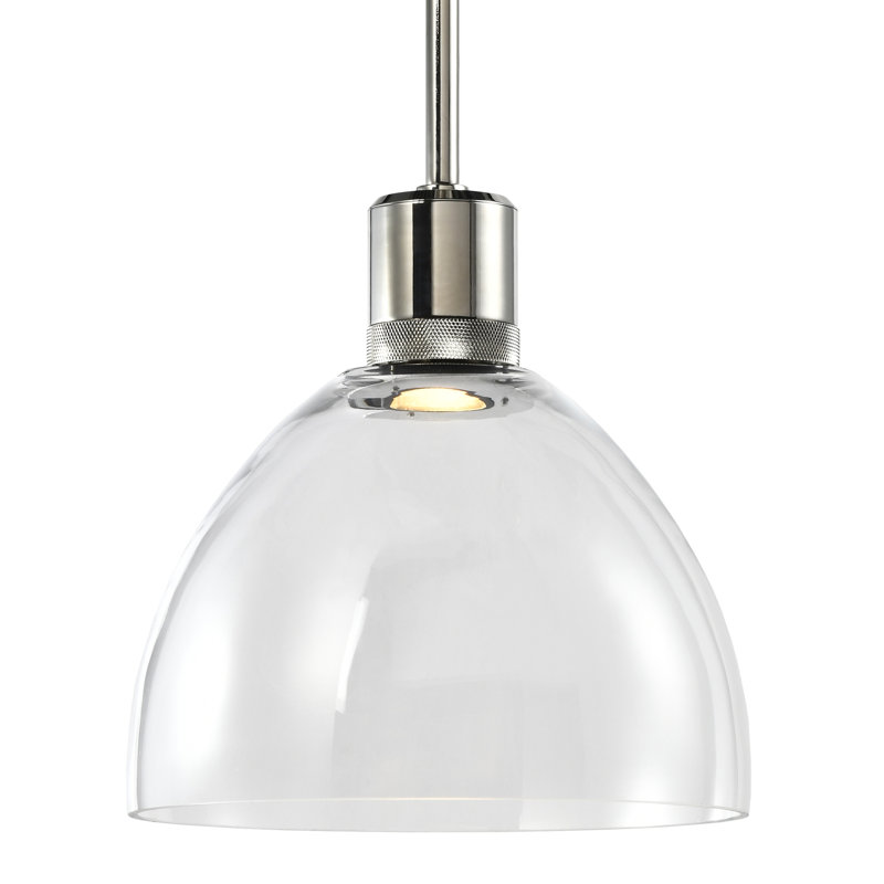 Zigrina Pendant, Polished Nickel