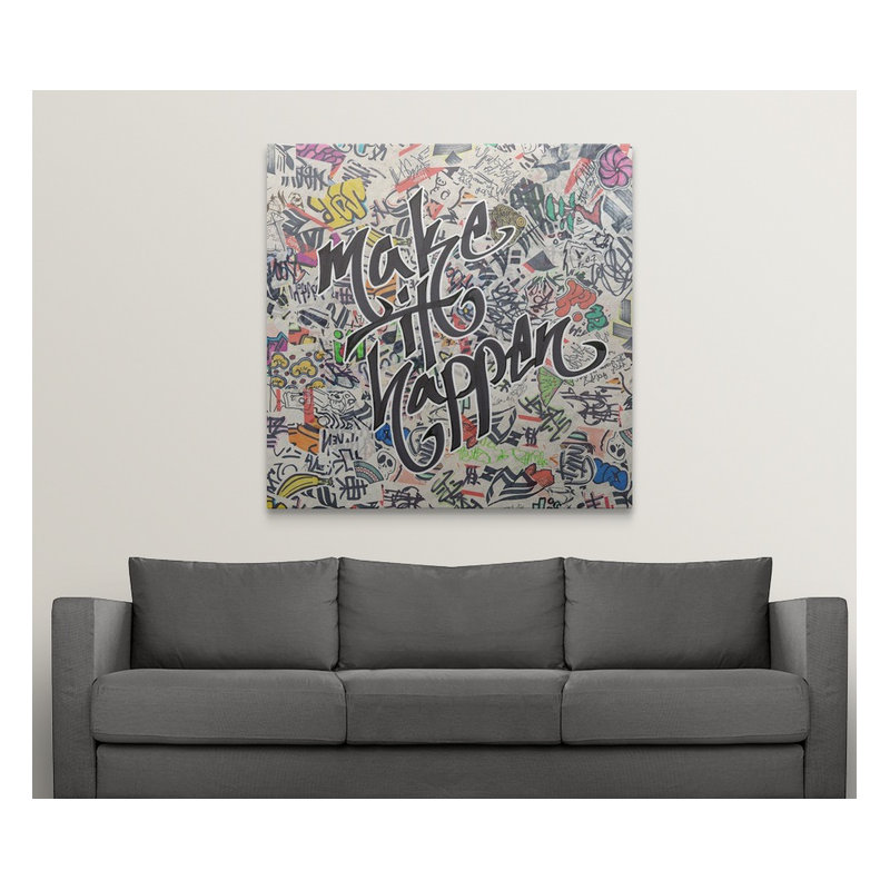 «Make It Happen - Urban Inspiration», impression, H 35 po x l 35 po x P 1,5 po, Toile