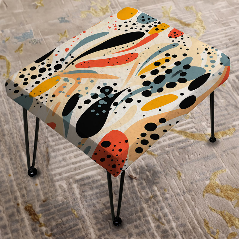 Multicolor Urban Elegance II - Geometric Rectangle Ottoman