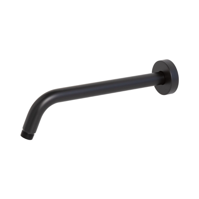 Arch Shower Arm With Flange, Matte Black