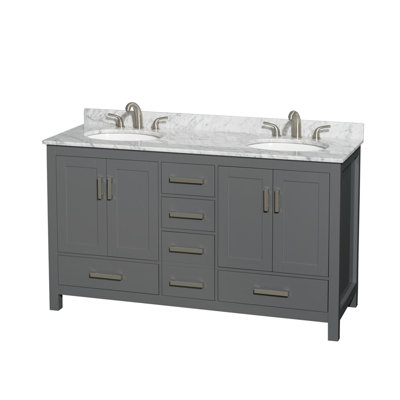 Sheffield 60" Double Bathroom Vanity Set