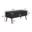 Banc de rangement en lin noir - l 43,7 po x P 18,1 po pour vestibule, bout de lit et entrée de chevet avec bout-780353847