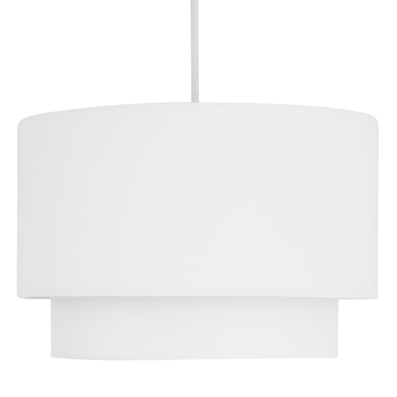 18 cm H Drum Cotton Pendant Shade ( Uno ), White