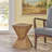 Charming Lightweight Concrete Side Table With Twisted Hourglass Design-891687741