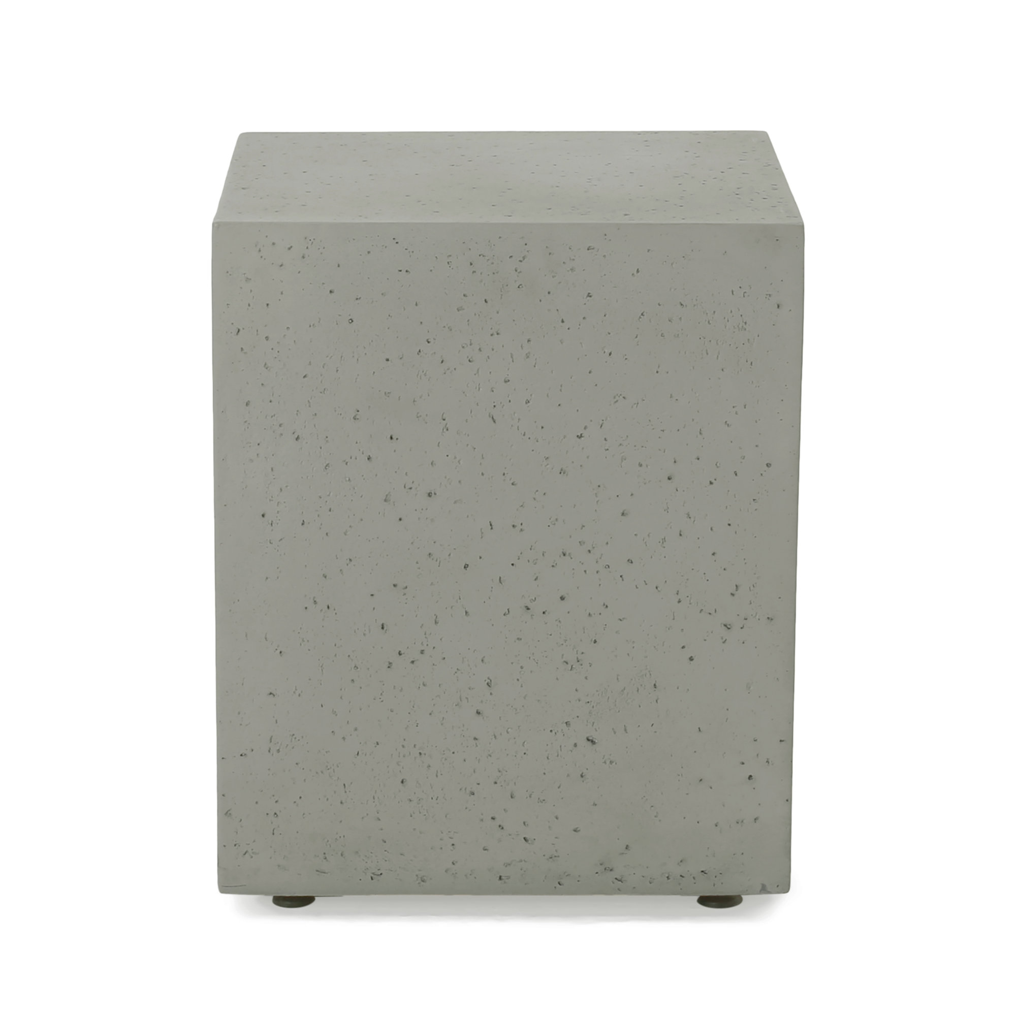 Belle Concrete Rectangle Fire Pit Table,  Light Gray