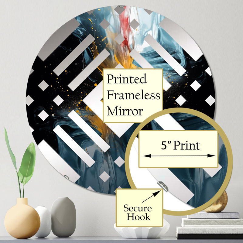 Antwane - Miroir décoratif diamant, 23,6 po x 23,6 po