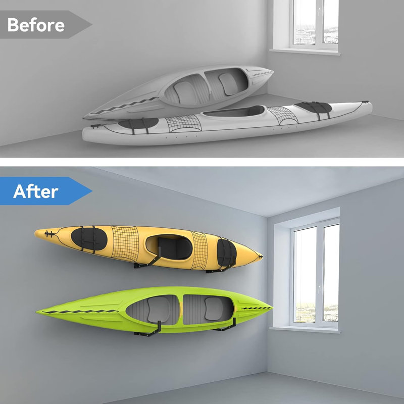 Support de rangement mural pour kayak, crochets de kayak pour cintres de garage