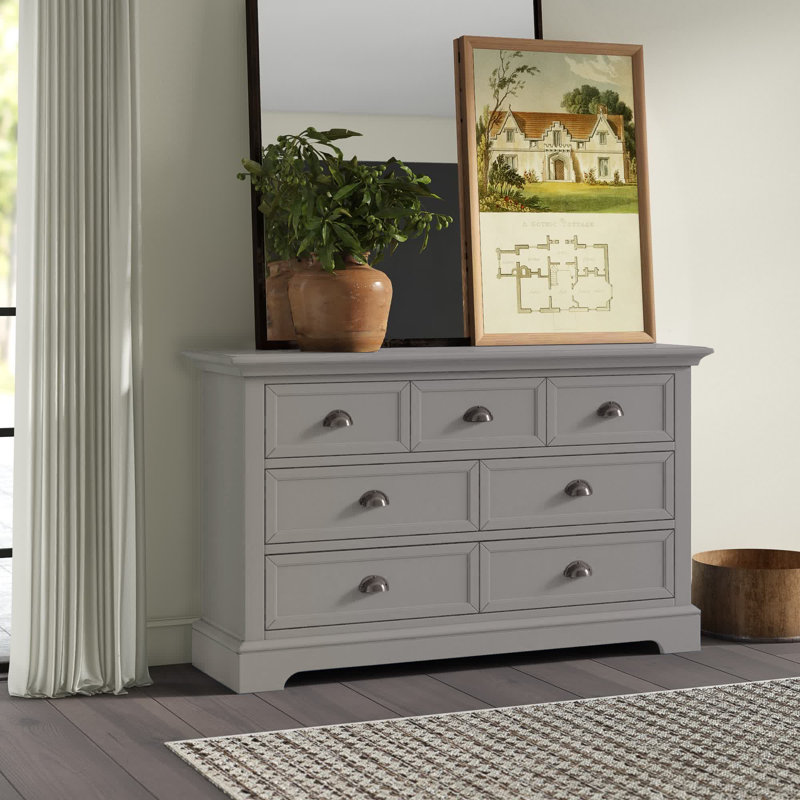 Huey 58'' W 7 - Drawer Dresser, Gray