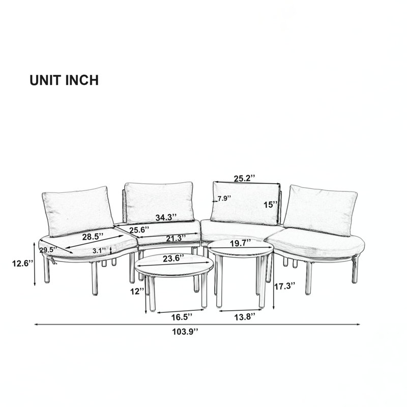 Ensembles repas pour patio, Beige